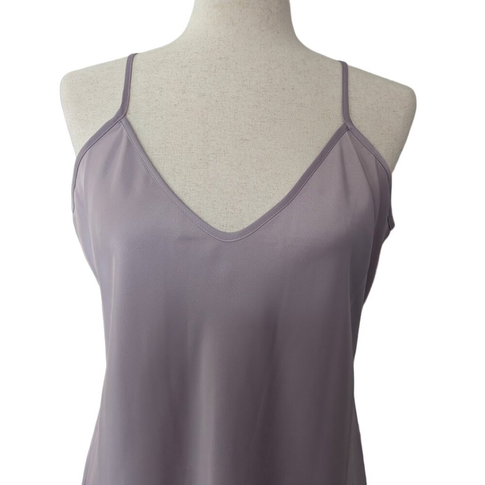 NWT Banana Republic Lavender V-neck Midi Length Slip Dress - Picture 3 of 13